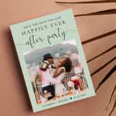 Faire-part Réception de mariage Sage Photo moderne Enregistre