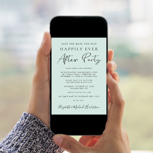 Faire-part Réception mariage photo moderne Monnaie Enregistre