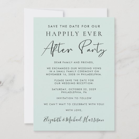 Faire-part Réception mariage photo moderne Monnaie Enregistre (Devant)