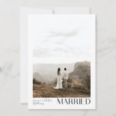Faire-part Réception Mariée Simple 3 Photo Script Mariage (Devant)