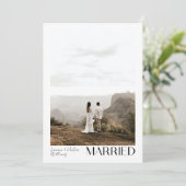 Faire-part Réception Mariée Simple 3 Photo Script Mariage (Debout devant)