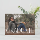 Faire-part Recouvert de peinture noire blanche Diplômé de la  (Debout devant)