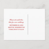 Faire-part Red D20 Dice Enregistrer la date carte postale (Dos)