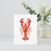 Faire-part Red polygonal lobster (Debout devant)