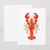 Faire-part Red polygonal lobster (Devant / Derrière)