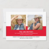 Faire-part Red Script High School Class 2021 Graduation (Dos)