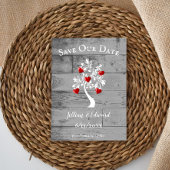 Faire-part Red Tree of Hearts Enregistrer la date annonce