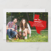 Faire-part Red We've Moved - Dotted Texas Moving (Devant)