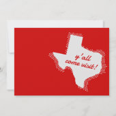 Faire-part Red We've Moved - Dotted Texas Moving (Dos)