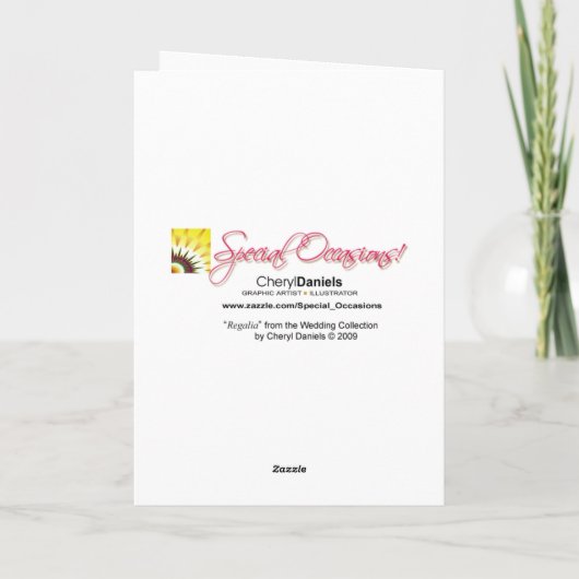 Faire-part Regalia - Enregistrer la date (Noir/Tan) (Dos)