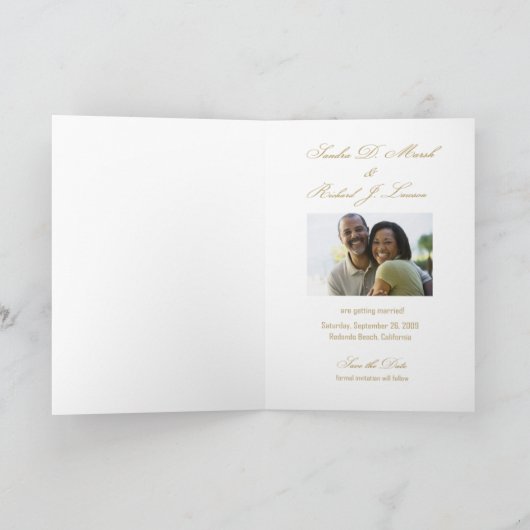 Faire-part Regalia - Enregistrer la date (Noir/Tan) (Intérieur)