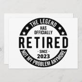 Faire-part régime de retraite (Devant / Derrière)