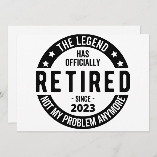 Faire-part régime de retraite (Devant / Derrière)