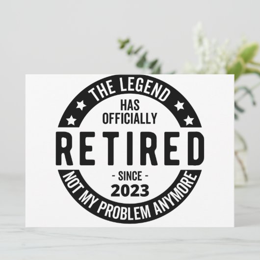 Faire-part régime de retraite (Debout devant)