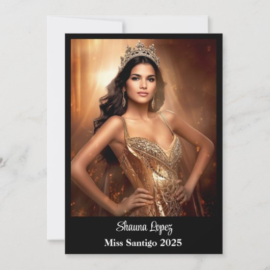 Faire-part Reine du Pageant (Devant)