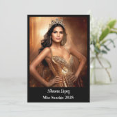 Faire-part Reine du Pageant (Debout devant)