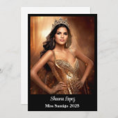 Faire-part Reine du Pageant (Devant / Derrière)