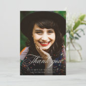 Faire-part Remerciement Photo de Remise des Diplômes Écriture (Debout devant)