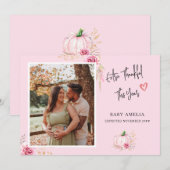 Faire-part Remerciements supplémentaires | Fall Baby Faire-pa (Devant / Derrière)