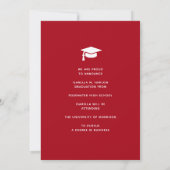Faire-part Remise des diplômes au lycée (Dos)