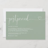 Faire-part Remise du Mariage vert Sage Script Dainty (Devant)
