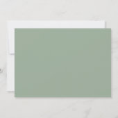 Faire-part Remise du Mariage vert Sage Script Dainty (Dos)