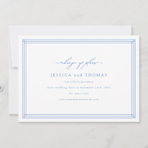 Faire-part Remplacement du Mariage de fenêtre Chic Changement