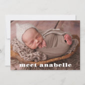 Faire-part Rencontrez bébé photo Collage de naissance (Devant)