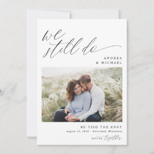 Faire-part Renouvellement de vœux de mariage élégant et moder