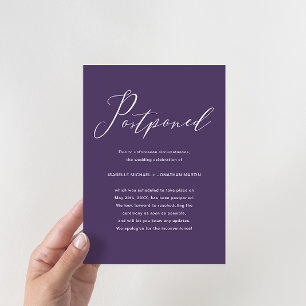 Faire-part Report chic violet de mariage