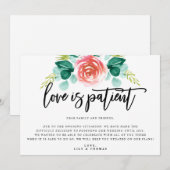 Faire-part Report de mariage par amour de la patience (Devant / Derrière)