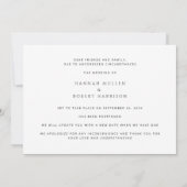 Faire-part Report de mariage photo Changement simple de plans (Dos)