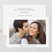 Faire-part Report de mariage photo Changement simple de plans (Devant / Derrière)