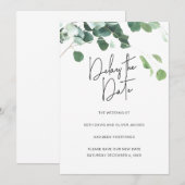 Faire-part Report d'eucalyptus pour la date de mariage (Devant / Derrière)