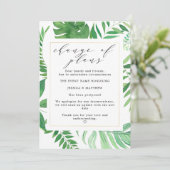 Faire-part Report du Changement de Projets Mariage Tropical (Debout devant)