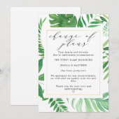 Faire-part Report du Changement de Projets Mariage Tropical (Devant / Derrière)