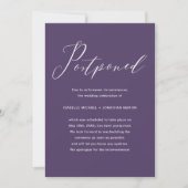 Faire-part Report élégant de mariage chic violet (Devant)