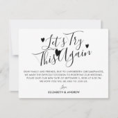 Faire-part Report mariage Changement de plan Recommencer (Devant)