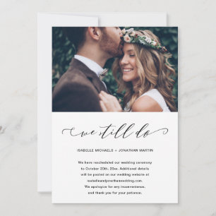 Faire-part Report mariage Nous Faisons Toujours De La Photo