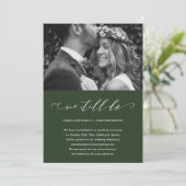 Faire-part Report Mariage Vert Nous Faisons Toujours De La Ph (Debout devant)