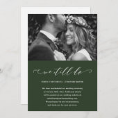 Faire-part Report Mariage Vert Nous Faisons Toujours De La Ph (Devant / Derrière)