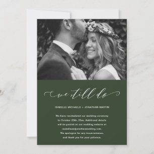 Faire-part Report Mariage Vert Nous Faisons Toujours De La Ph