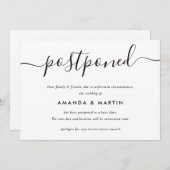 Faire-part Repostage du Mariage papier Kraft moderne (Devant / Derrière)