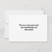 Faire-part Réservez la date (Dos)