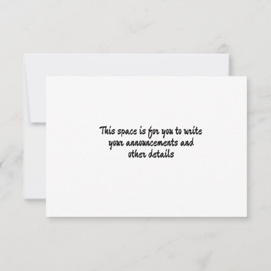 Faire-part Réservez la date (Dos)