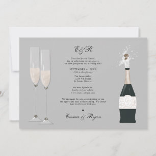 Faire-part Retenir Le Mariage De Remplacement Du Champagne Da