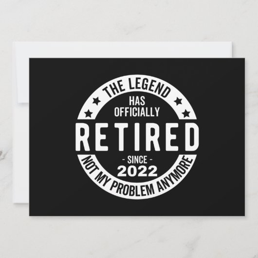 Faire-part Retired 2022 (Devant)
