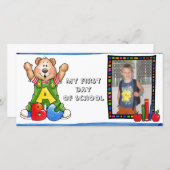 Faire-part Retour à l'école photo (Devant / Derrière)