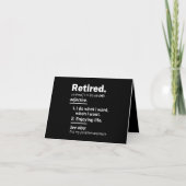 Faire-part retraite. définition drôle retraite (Devant)