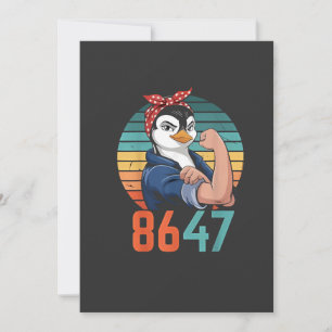 Faire-part Retro 8647 Est 2028 Pourtant Pingouin Anti Trump